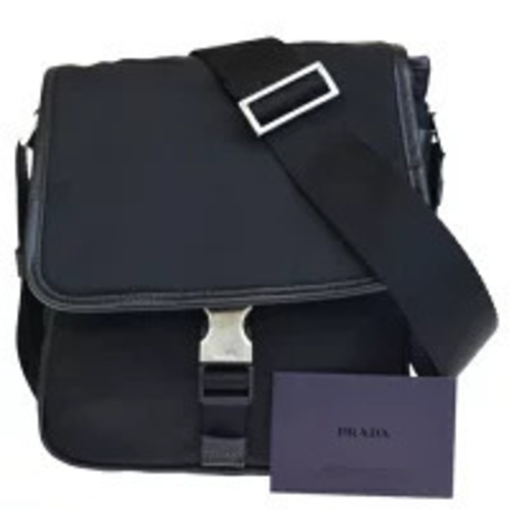 Prada Tessuto Crossbody bag triangle logo Black